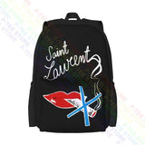 Saint 12 Laurent Lips Backpack Beach Gym Tote School Sport Bag
