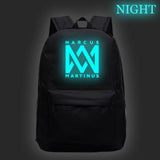 Marcus&Martinus Luminous Backpack School Bag Men Women Laptop Rucksack