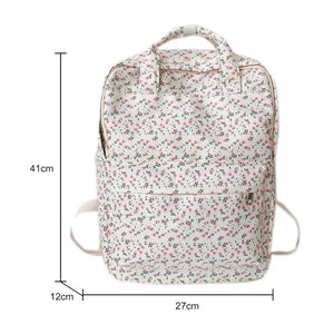 Floral Backpack Large Capacity Student Girls School Bag