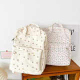Floral Backpack Large Capacity Student Girls School Bag