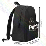 Poodle Dog Motif Large Capacity Backpack School Schoolbag Gymnast Bag