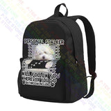 Personal Stalker Coton De Tulear Large Capacity Backpack