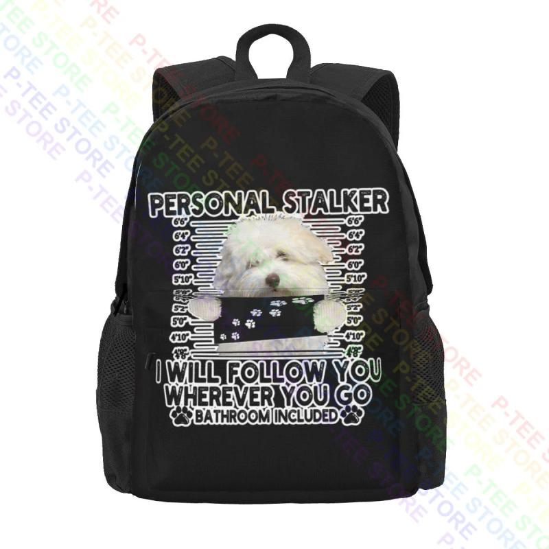 Personal Stalker Coton De Tulear Large Capacity Backpack