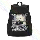 Personal Stalker Coton De Tulear Large Capacity Backpack