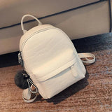 Women's Mini PU Leather Backpack Small Female Bag