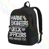 Marine Engineer Heroes Tshirt Large Capacity Backpack