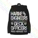 Marine Engineer Heroes Tshirt Large Capacity Backpack