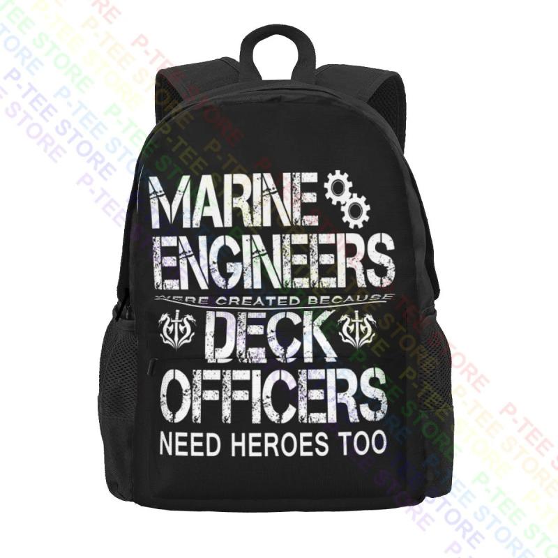 Marine Engineer Heroes Tshirt Large Capacity Backpack