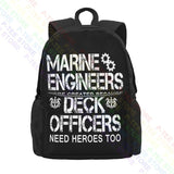 Marine Engineer Heroes Tshirt Large Capacity Backpack