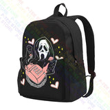 Ghostface Calling Halloween Scream You Hang Up Large Capacity Backpack