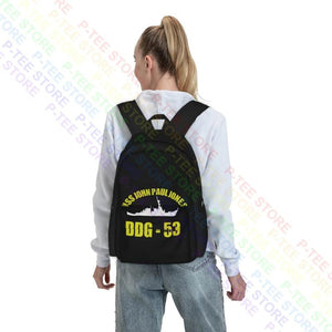 USS John DDG 53 Navy Marine Battleship Backpack