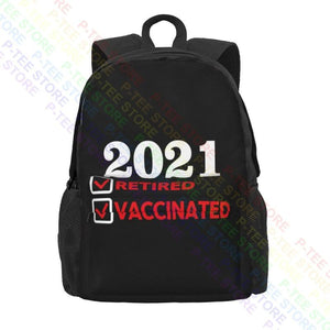 Retired & Vaccinated Funny Retirement Backpack