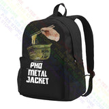 Pho Pho Metal Jacket Backpack Gym Large Capacity 3D Printing Clothes