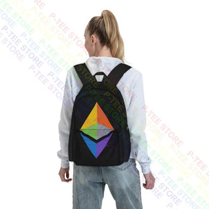 Ethereum 2.0 Eth Crypto Hodler Minimalistic Web3 Nft Merch Backpack