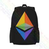 Ethereum 2.0 Eth Crypto Hodler Minimalistic Web3 Nft Merch Backpack