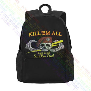 Kill Em All Let God Sort Em Out 1985 Large Capacity Backpack