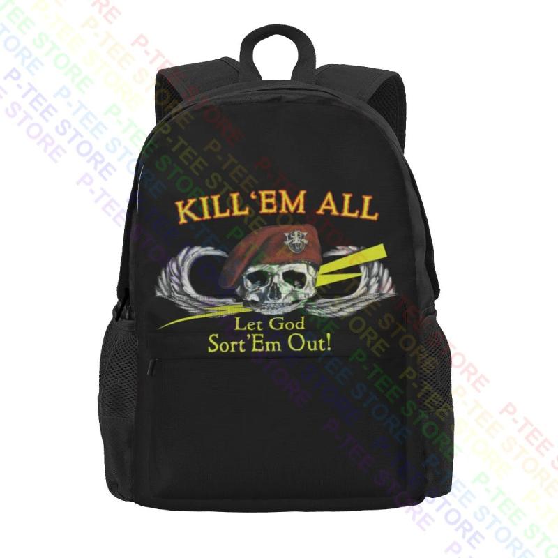 Kill Em All Let God Sort Em Out 1985 Large Capacity Backpack