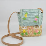 Children's Straw Woven Bag Small House Woven Bag