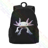 Axolotl Mexican Walking Fish Amphibian Large Capacity Backpack