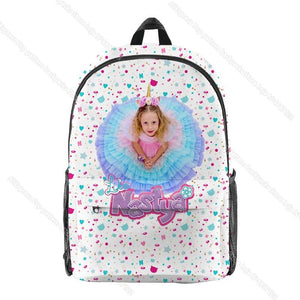 Girls Like Nastya Backpack Cartoon Printing Daily School Bag