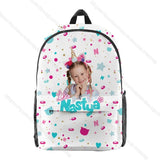 Girls Like Nastya Backpack Cartoon Printing Daily School Bag
