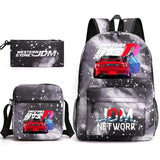 JDM Anime Backpack Men's Laptop Bag w/ Pencil Bag