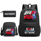 JDM Anime Backpack Men's Laptop Bag w/ Pencil Bag