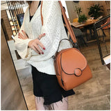 Soft Leather Mini Backpack for Women Multi-Function Small Shoulder Bag