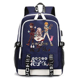 Anime Toilet-Bound Hanako Printed School Bag with USB Charging