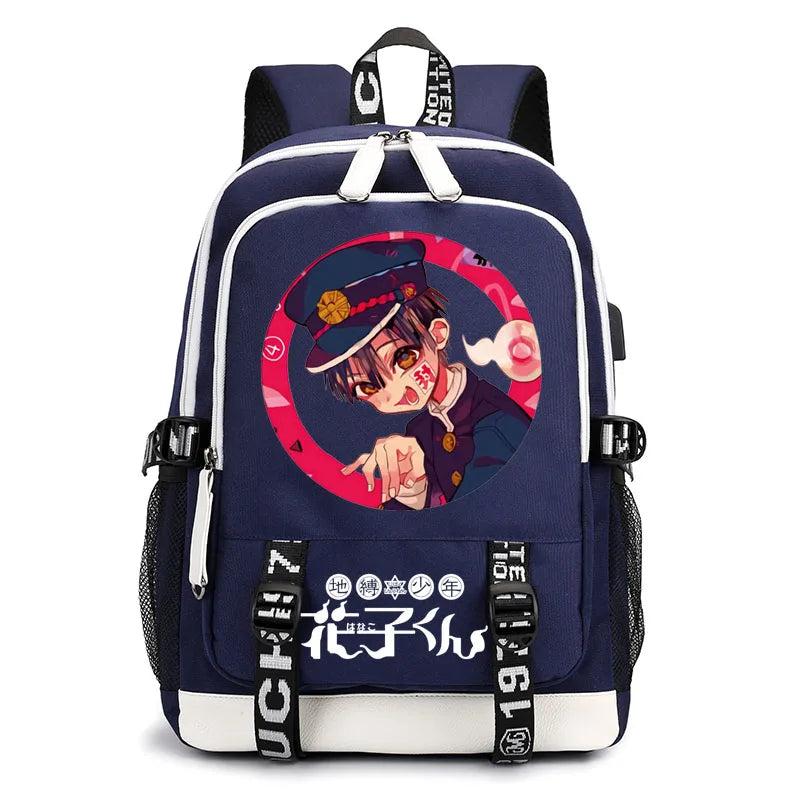 Anime Toilet-Bound Hanako Printed School Bag with USB Charging
