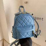 Casual High Denim Backpack Women Small Travel Bag Daily