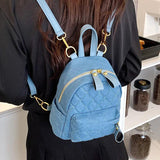 Casual High Denim Backpack Women Small Travel Bag Daily