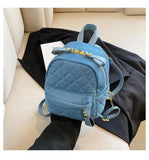 Casual High Denim Backpack Women Small Travel Bag Daily