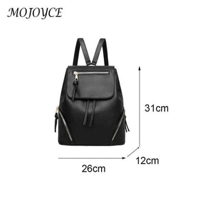 Wild Vintage Drawstring Shoulder Bag PU Leather Travel Girl School Bag