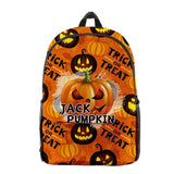 Halloween Pumpkin 3D Printed Backpack Boys Girls School Bag