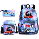 JDM Anime Backpack Men's Laptop Bag with Pencil Bag