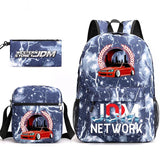 JDM Anime Backpack Men's Laptop Bag with Pencil Bag