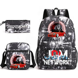 JDM Anime Backpack Men's Laptop Bag with Pencil Bag