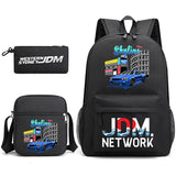 JDM Anime Backpack Men's Laptop Bag with Pencil Bag