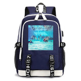 2021 USB Backpack Travel School Bag Student Bag