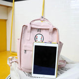 Nylon School Bags for Teenager Girls Women School Laptop Backpacks