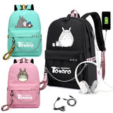 Totoro Backpack 3D Printing Softback Women Mochila School Space Backpack