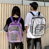 Transparent PVC Backpack School Bag Student School Bag
