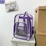 Transparent PVC Backpack School Bag Student School Bag