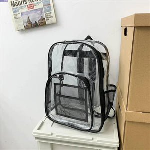 Transparent PVC Backpack School Bag Student School Bag