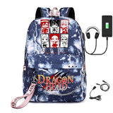Teen USB Charging Laptop Backpack Girls Student School Bag Bungo Stray Dogs