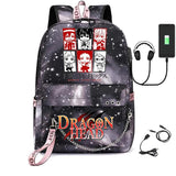 Teen USB Charging Laptop Backpack Girls Student School Bag Bungo Stray Dogs