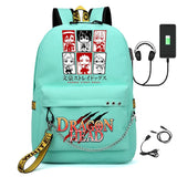 Teen USB Charging Laptop Backpack Girls Student School Bag Bungo Stray Dogs