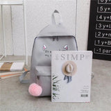 Printed School Backpack for Teenage Girls