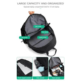 Crossten Large Capacity Pleated Casual Bag with USB Charging Port